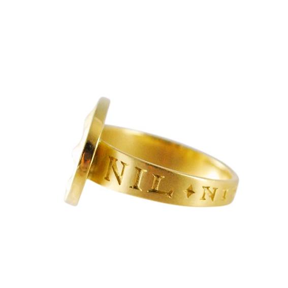 Gabriella Kiss 18k Large Crying Eye Ring Inscribed with Nil Nisi Cruce
