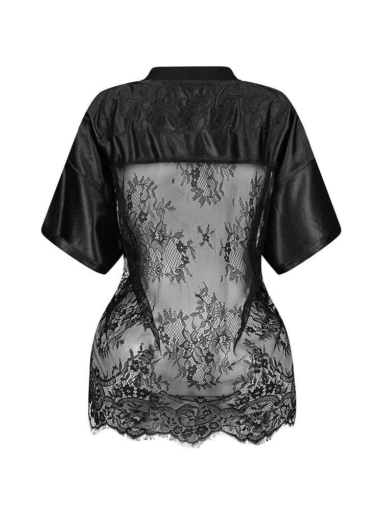 Lace Jersey Top