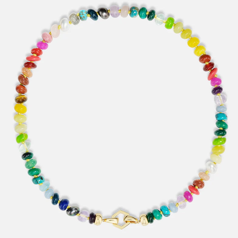 Harwell Godfrey 18k and Mixed Gem Rainbow 18k Foundation Necklace - 18