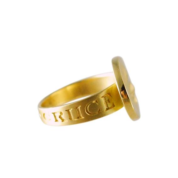 Gabriella Kiss 18k Large Crying Eye Ring Inscribed with Nil Nisi Cruce