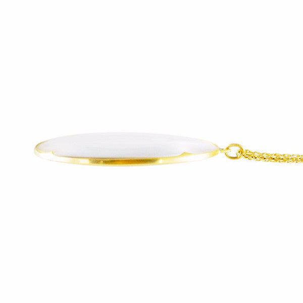 Gabriella Kiss 18k & Rock Crystal Lens Pendant Necklace - 20