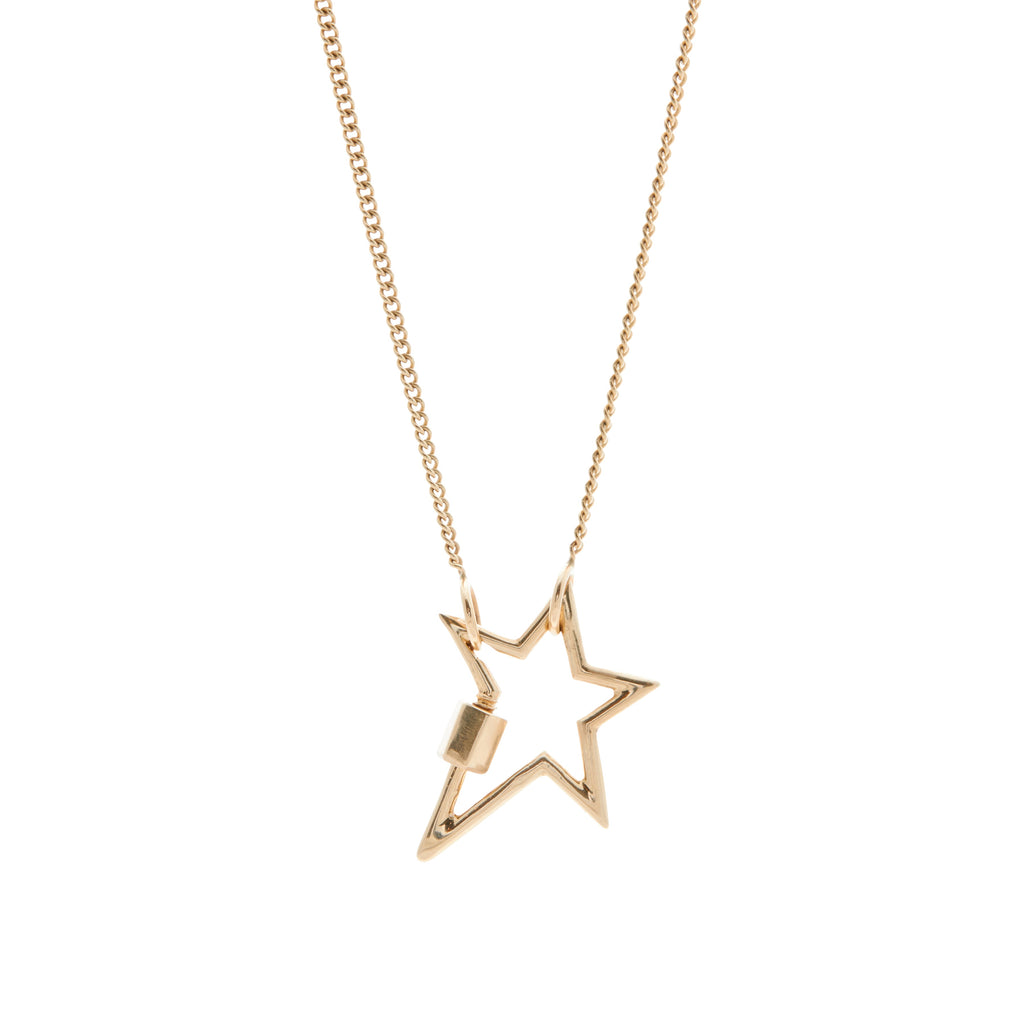 Marla Aaron 14k Yellow Gold Star Lock