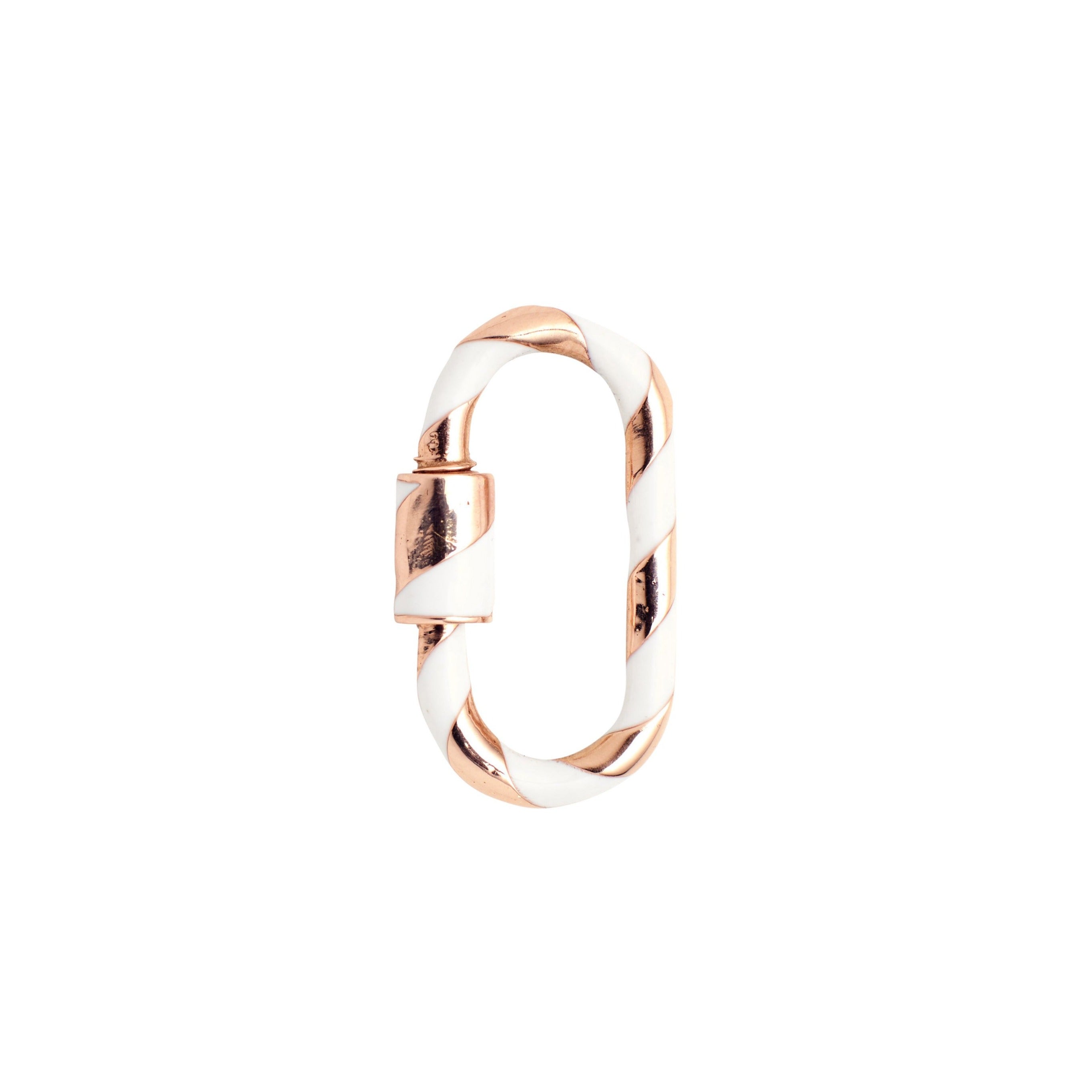 Marla Aaron 14k Yellow Gold Cloud Enamel Medium Lock