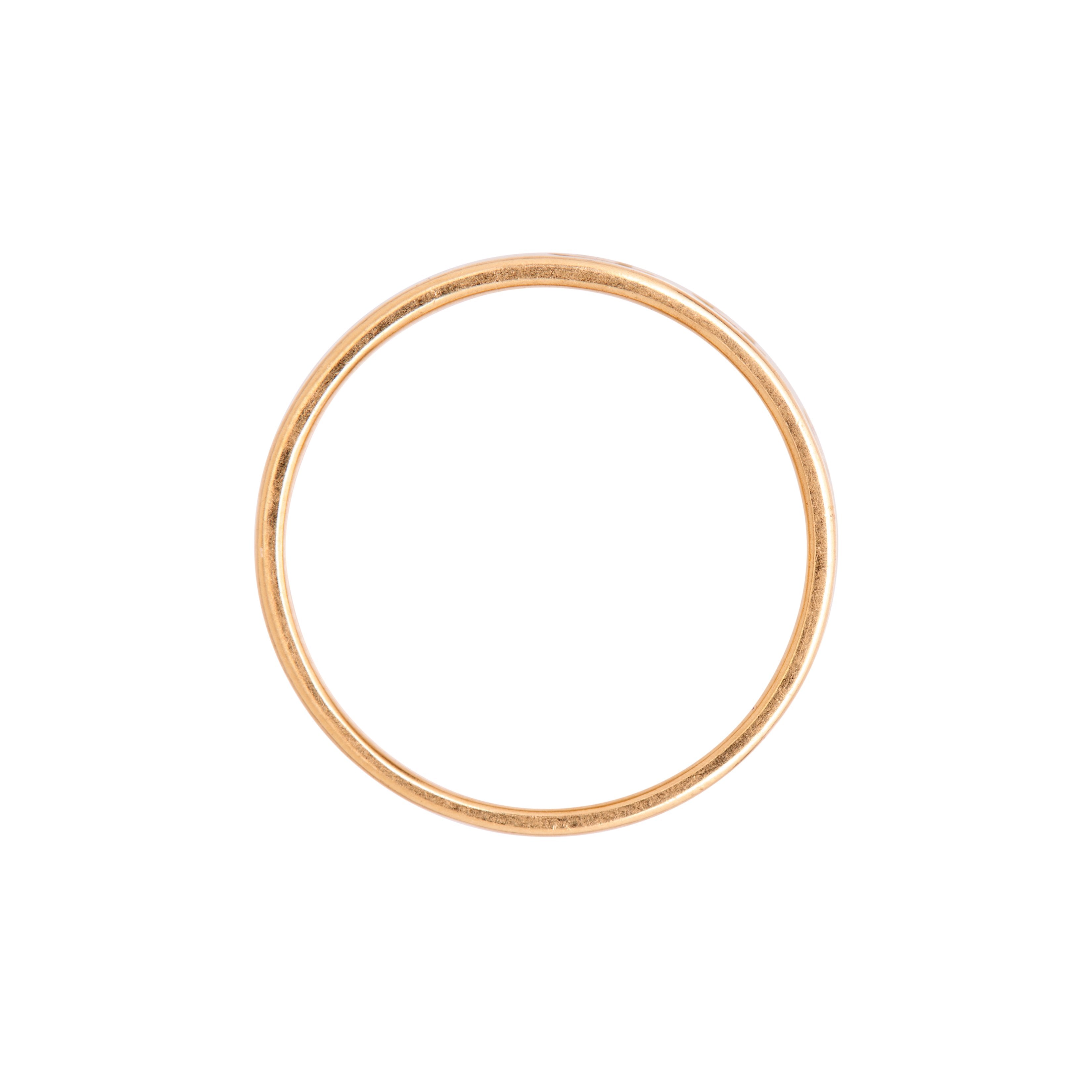 Gabriella Kiss 18k Band Ring Inscribed with Carpe Diem