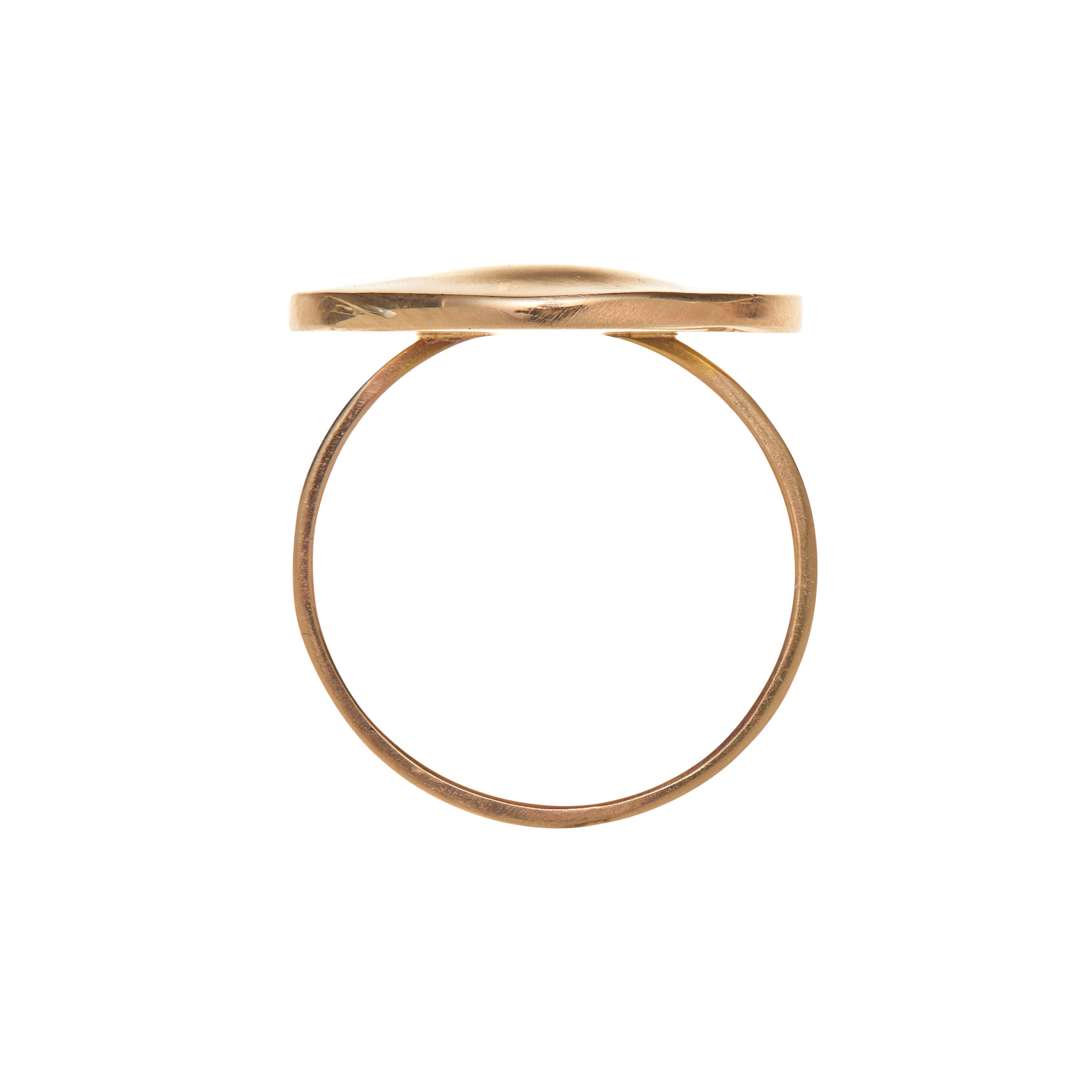 Gabriella Kiss 18k Large Eye Ring Inscribed with Invigilare
