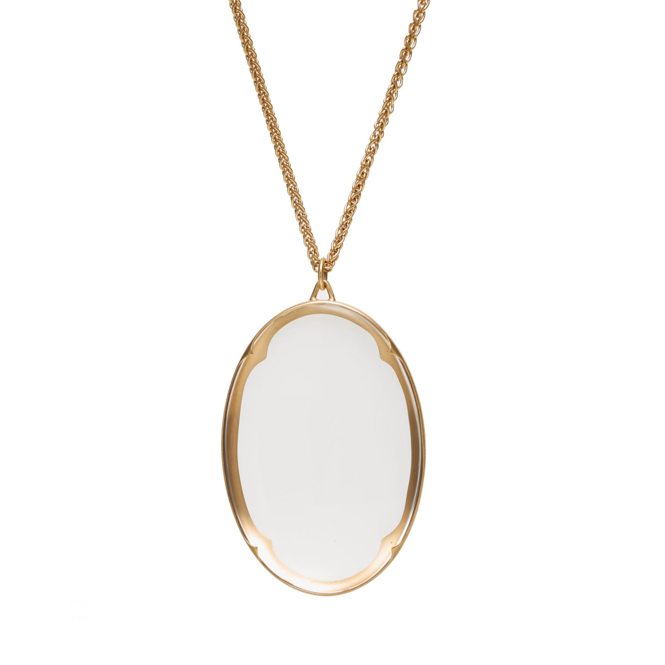 Gabriella Kiss 18k & Rock Crystal Lens Pendant Necklace - 20
