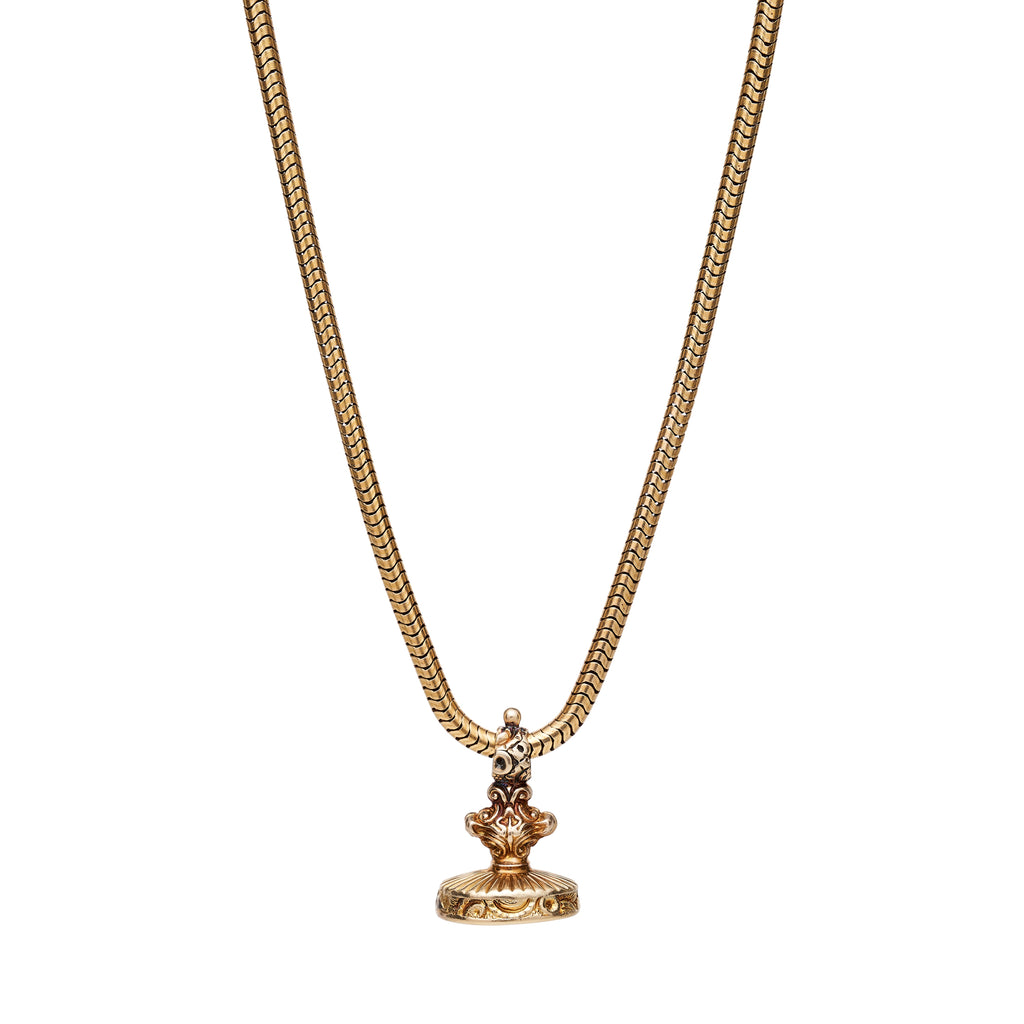 Antique Victorian 15k 3mm Snake Chain- 16.5