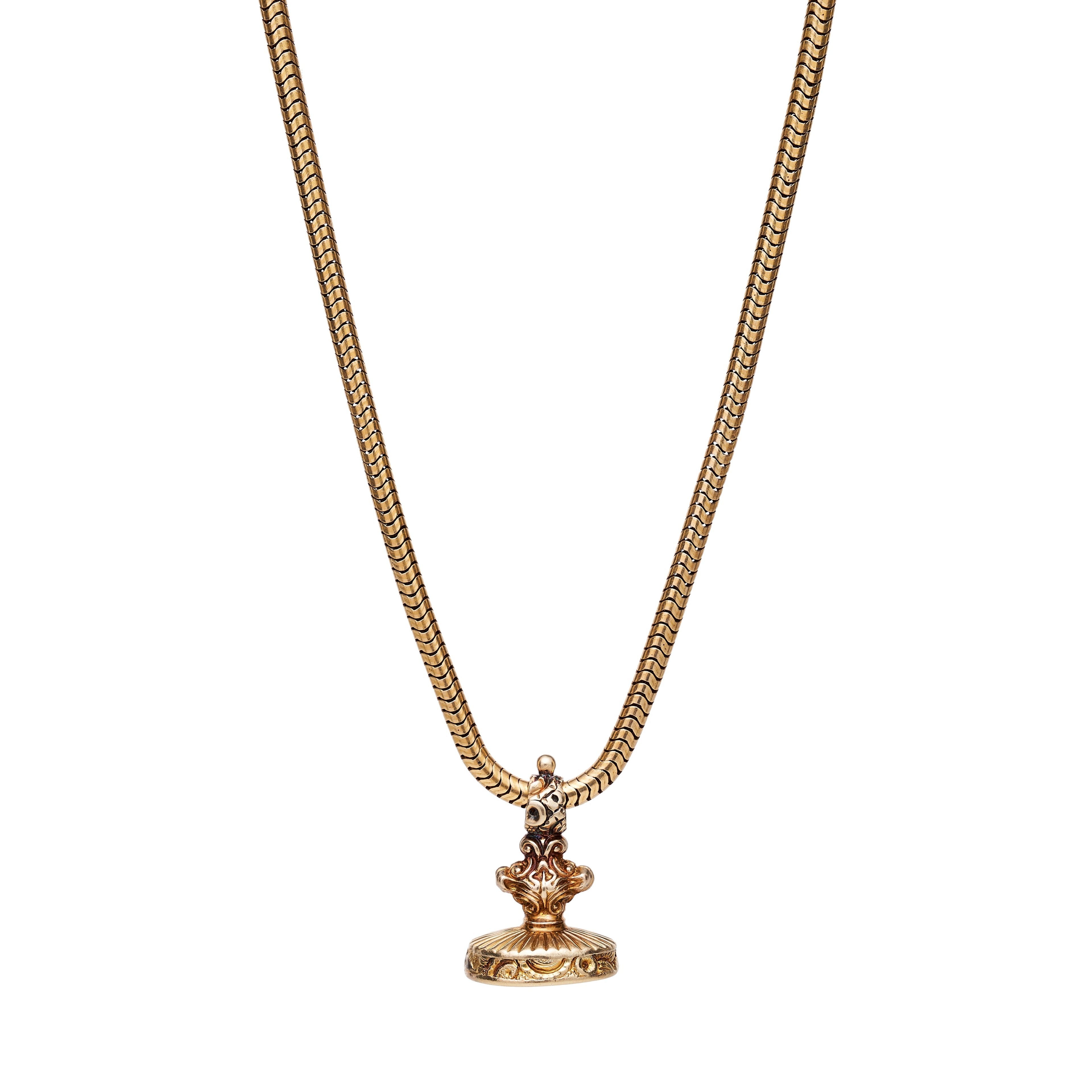 Antique Victorian 15k 3mm Snake Chain- 16.5