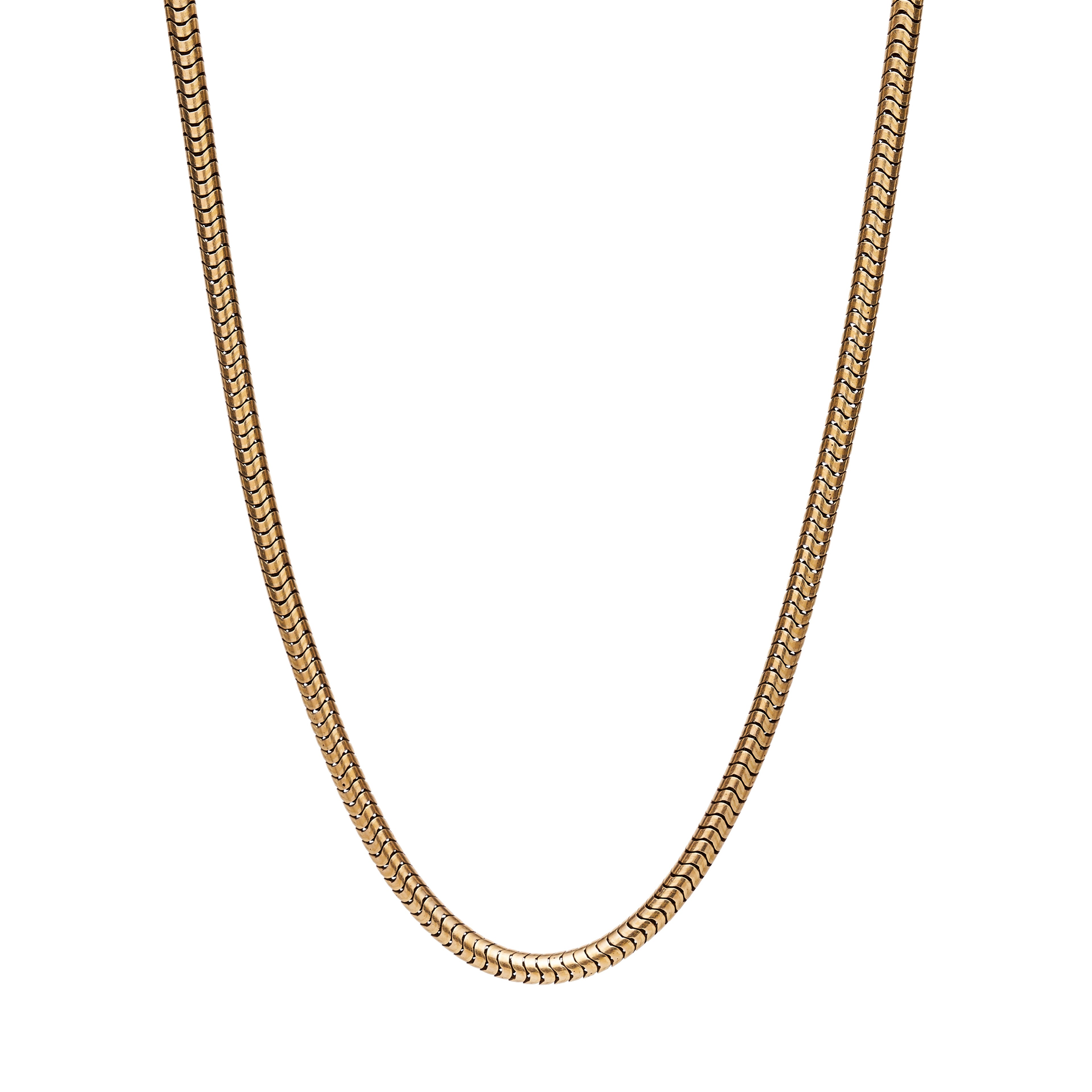 Antique Victorian 15k 3mm Snake Chain- 16.5