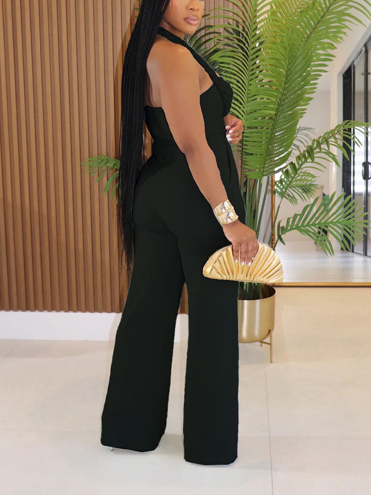 Braided Halter Jumpsuit